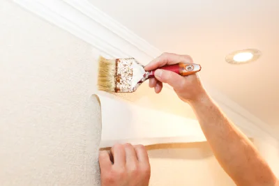 Pose de papier peint à Mauvaisin — revêtements muraux et toiles de verre
